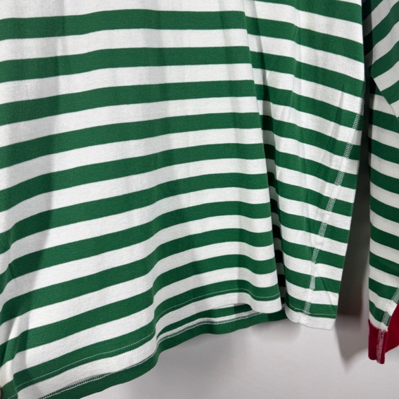 Hanna Andersson Green Stripe Pajama Set Size L Organic Cotton Comfy Sleepwear - Picture 9 of 15